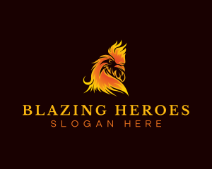 Blazing Roast Chicken logo design