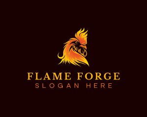 Blazing Roast Chicken logo design