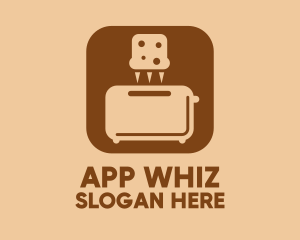 Bread Toaster Mobile App logo design