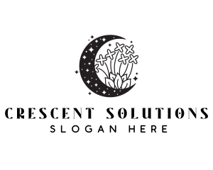 Crescent Moon Flower logo