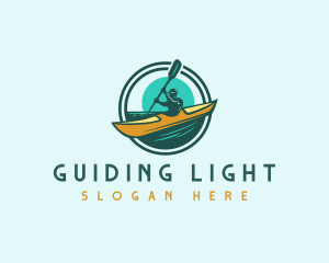 Kayaking Ocean Vacation logo design