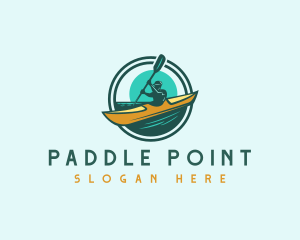 Kayaking Ocean Vacation logo design