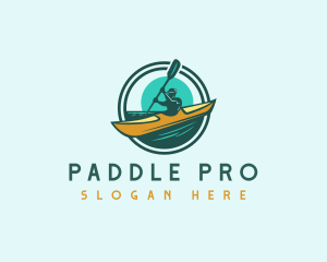 Kayaking Ocean Vacation logo design