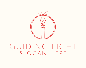 Religious Vigil Candle logo design