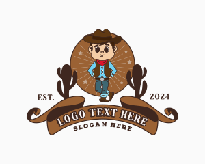 Western Cowboy Kid logo