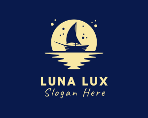 Sailing Boat Moon logo