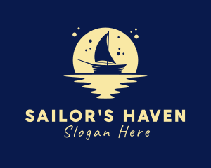 Sailing Boat Moon logo