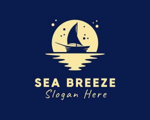 Sailing Boat Moon logo