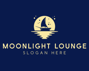 Sailing Boat Moon logo design