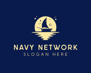Sailing Boat Moon logo