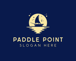 Sailing Boat Moon logo design