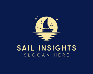 Sailing Boat Moon logo