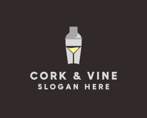 Cocktail Shaker Glass  logo design