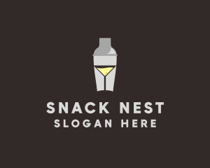 Cocktail Shaker Glass  logo design