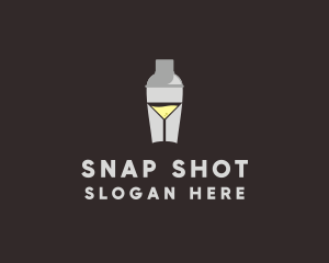 Cocktail Shaker Glass  logo design