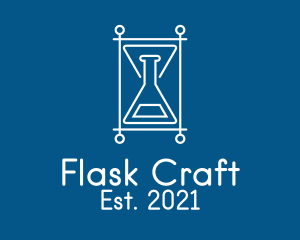 Flask Science Time logo design