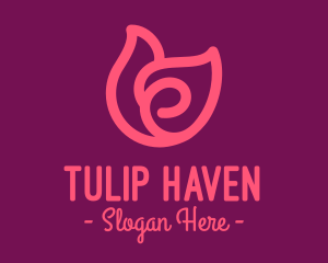 Pink Tulip Petals logo design