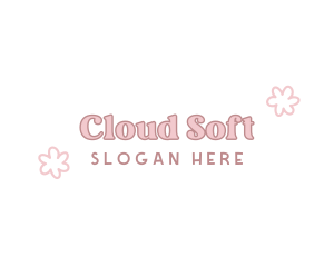 Cute Flower Pastel Wordmark logo design