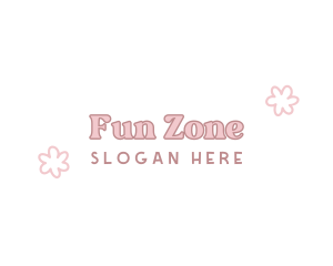 Cute Flower Pastel Wordmark logo