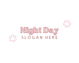 Cute Flower Pastel Wordmark logo design