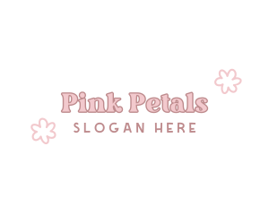 Cute Flower Pastel Wordmark logo design