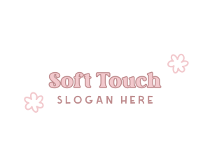 Cute Flower Pastel Wordmark logo design