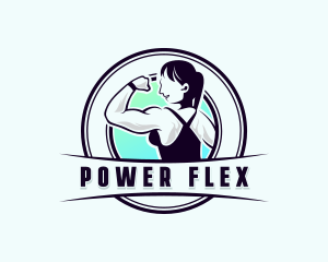 Muscle Woman CrossFit logo design