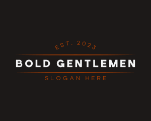 Simple Masculine Business logo design