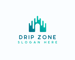 Paint Drip House logo design