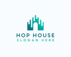 Paint Drip House logo design