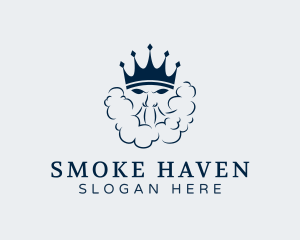 Smoking Crown Man logo design