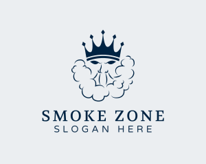 Smoking Crown Man logo design