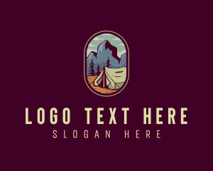 Outdoor Camping Tent Logo