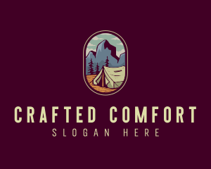 Outdoor Camping Tent logo design