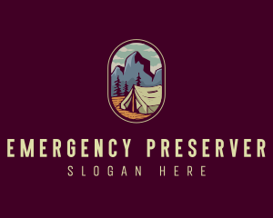 Outdoor Camping Tent logo design