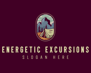 Outdoor Camping Tent logo design