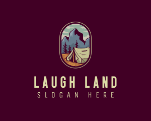 Outdoor Camping Tent logo design