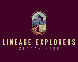 Outdoor Camping Tent logo design