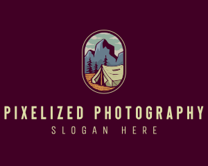 Outdoor Camping Tent logo design