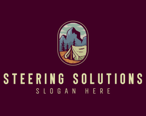 Outdoor Camping Tent logo design