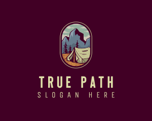 Outdoor Camping Tent logo design