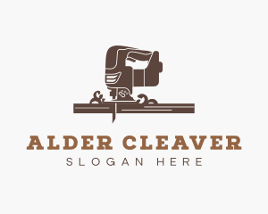 Industrial Jigsaw Woodcutter logo design