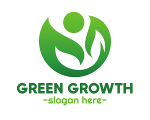 Green Mother Leaf logo design