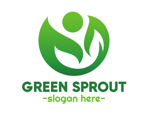 Green Mother Leaf logo design