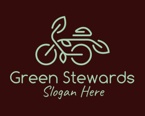 Green Nature Bicycle  logo design