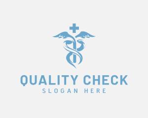 Minimal Medical Caduceus  logo design