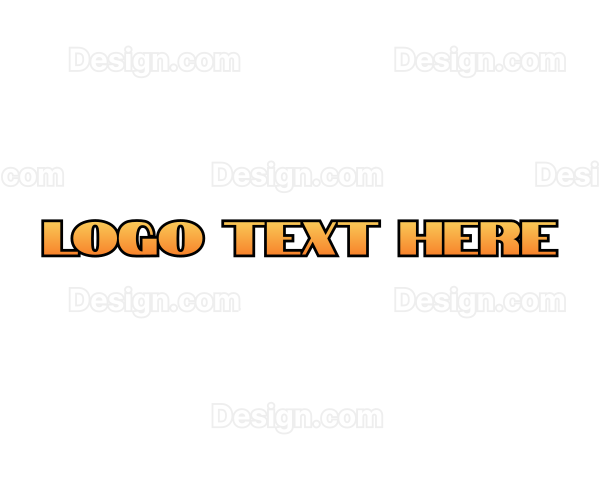 Orange Industrial Wordmark Logo