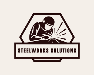 Welder Mechanic Ironworks logo design