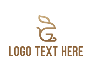 Animal Rabbit Letter G logo