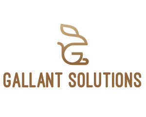 Animal Rabbit Letter G logo design